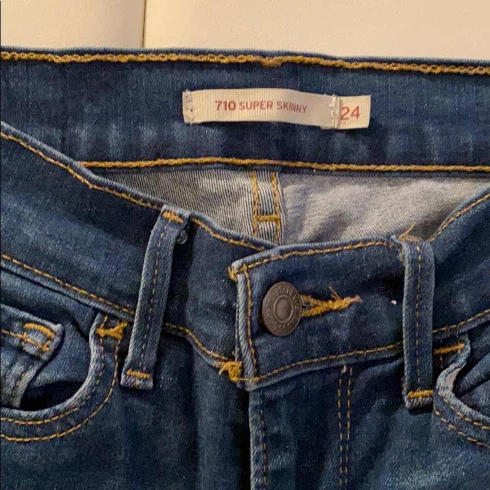 Medium blue - Levi’s 710 super skinny jeans - Picture 2 of 4
